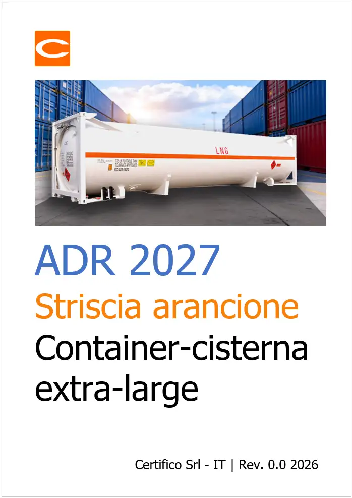 ADR 2027 / Striscia arancione Container-cisterna extra-large ADR 2027 / Striscia arancione Container-cisterna extra-large